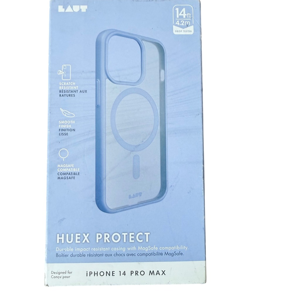 LAUT HUEX PROTECT iPhone 14 Pro Max Case MagSafe Ocean‎ Blue 14ft Drop Tested